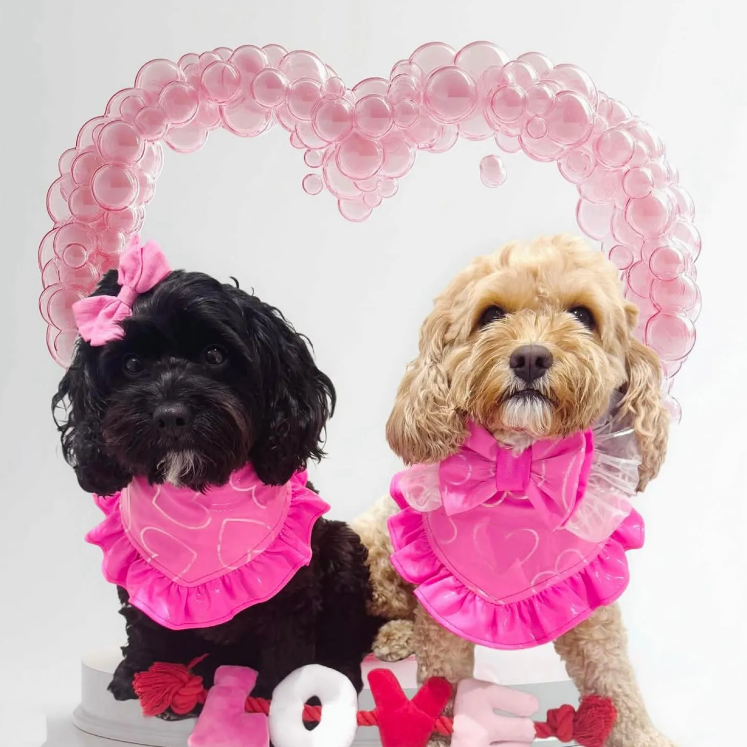 Fluoro Pink Love Bandana