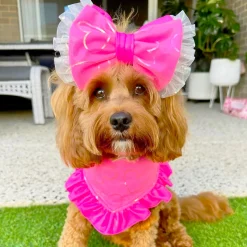 Fluoro Pink Love Bandana