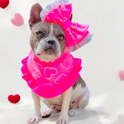 Fluoro Pink Love Bandana