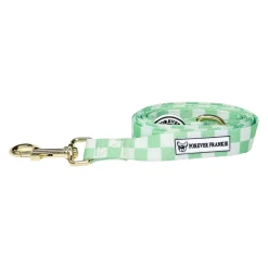 Green Check - Luxe Dog Lead