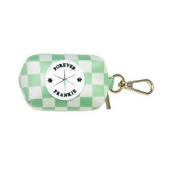 Green Check - Luxe Poop Bag Holder