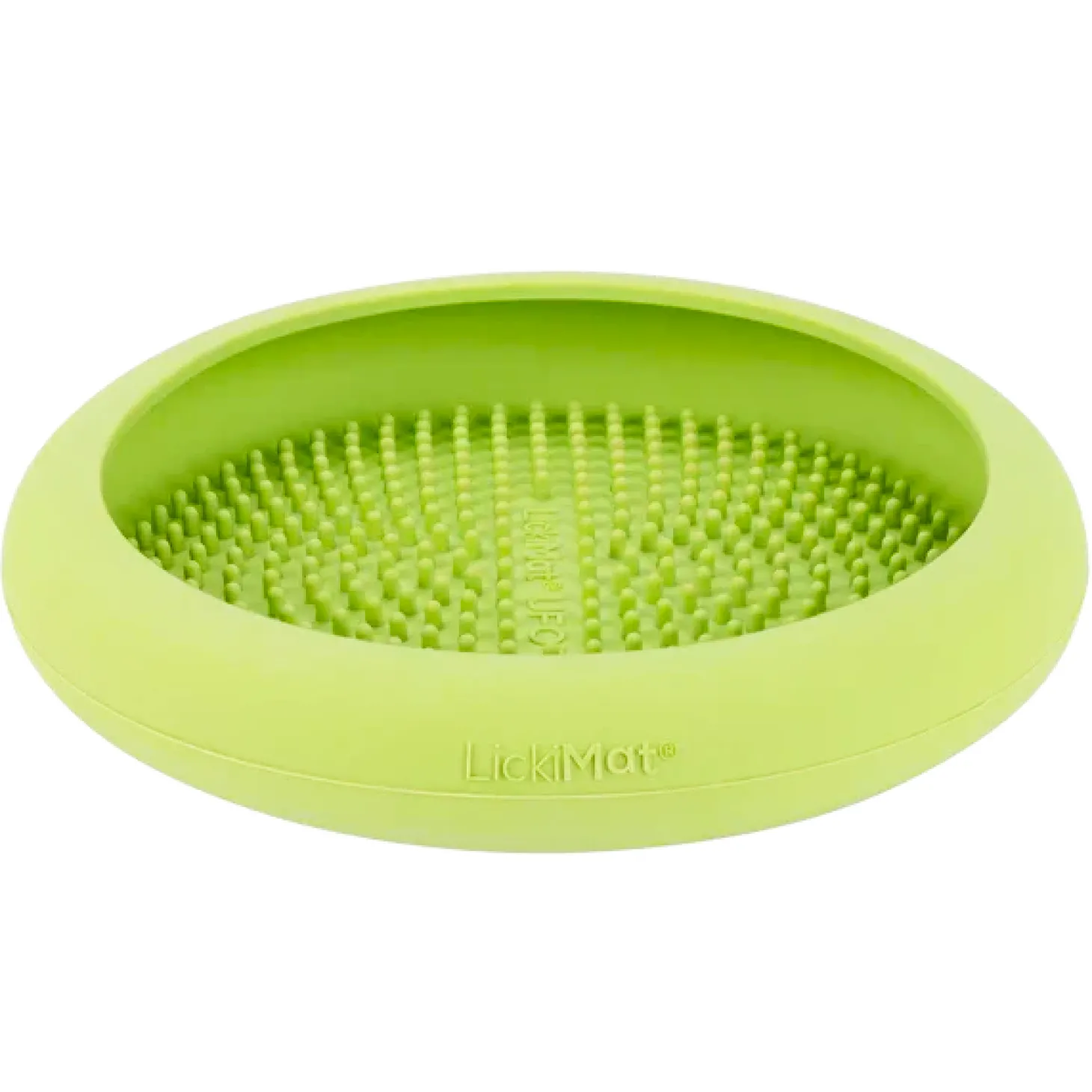 Green Lickimat UFO Slow Food Anti-Anxiety Licking Dog Bowl