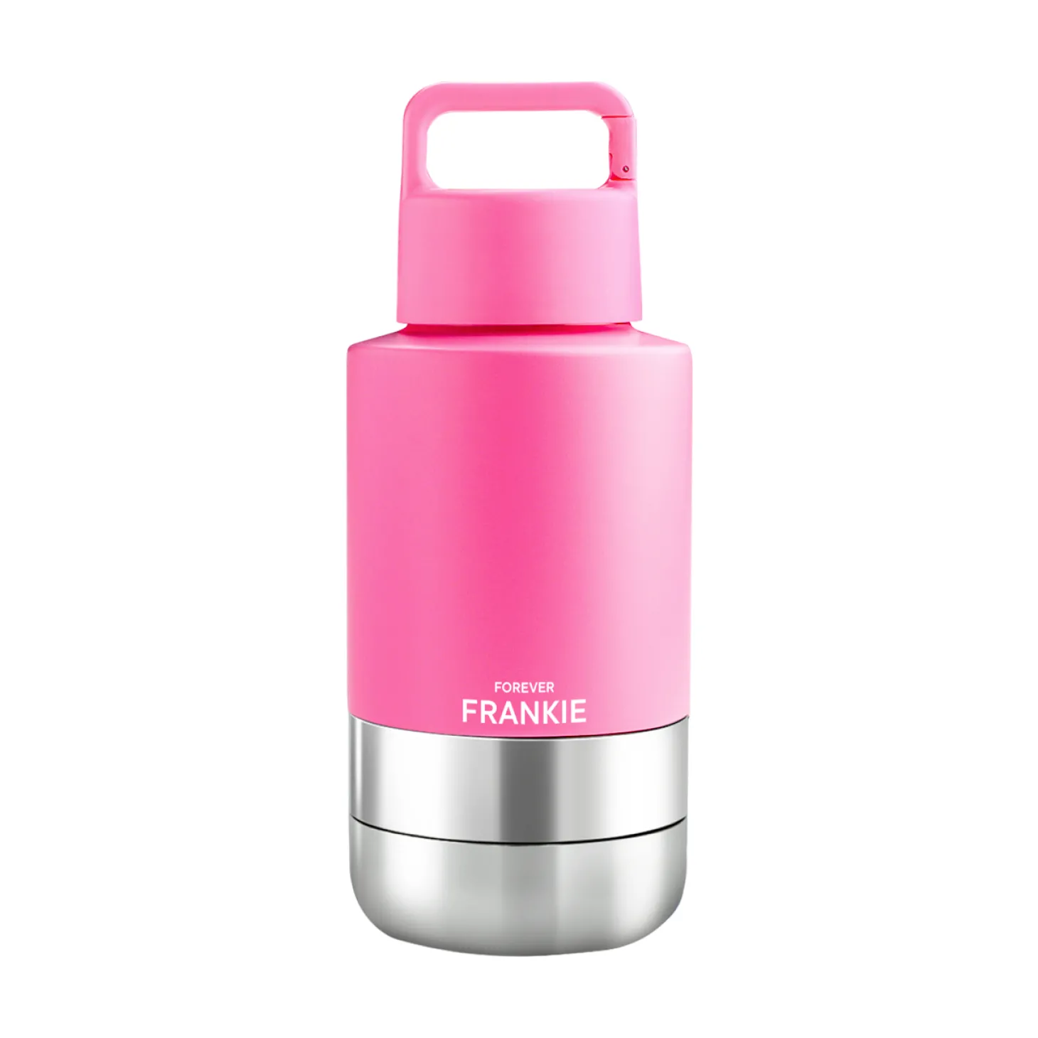 Hot Pink Portable Human / Dog Stainless Steel Adventure Drink Bottles