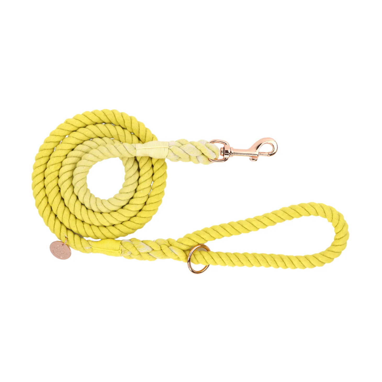Lemon Yellow Ombre - Rope Dog Lead