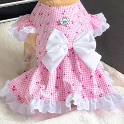 Luxe Cherry Gingham Dog Dress (Limited Edition)