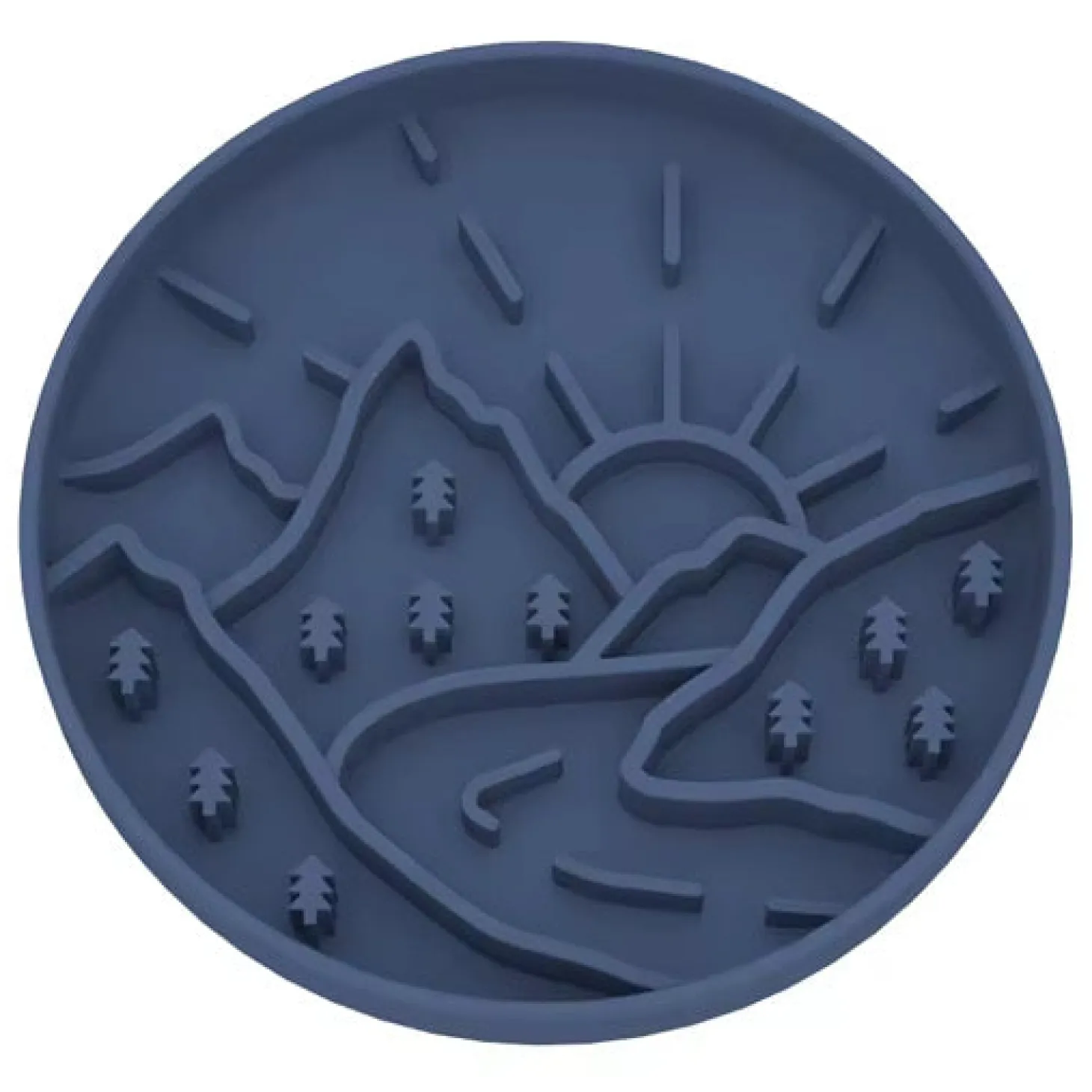 Luxe Indigo Mountain Light - Slow Feed Bowl