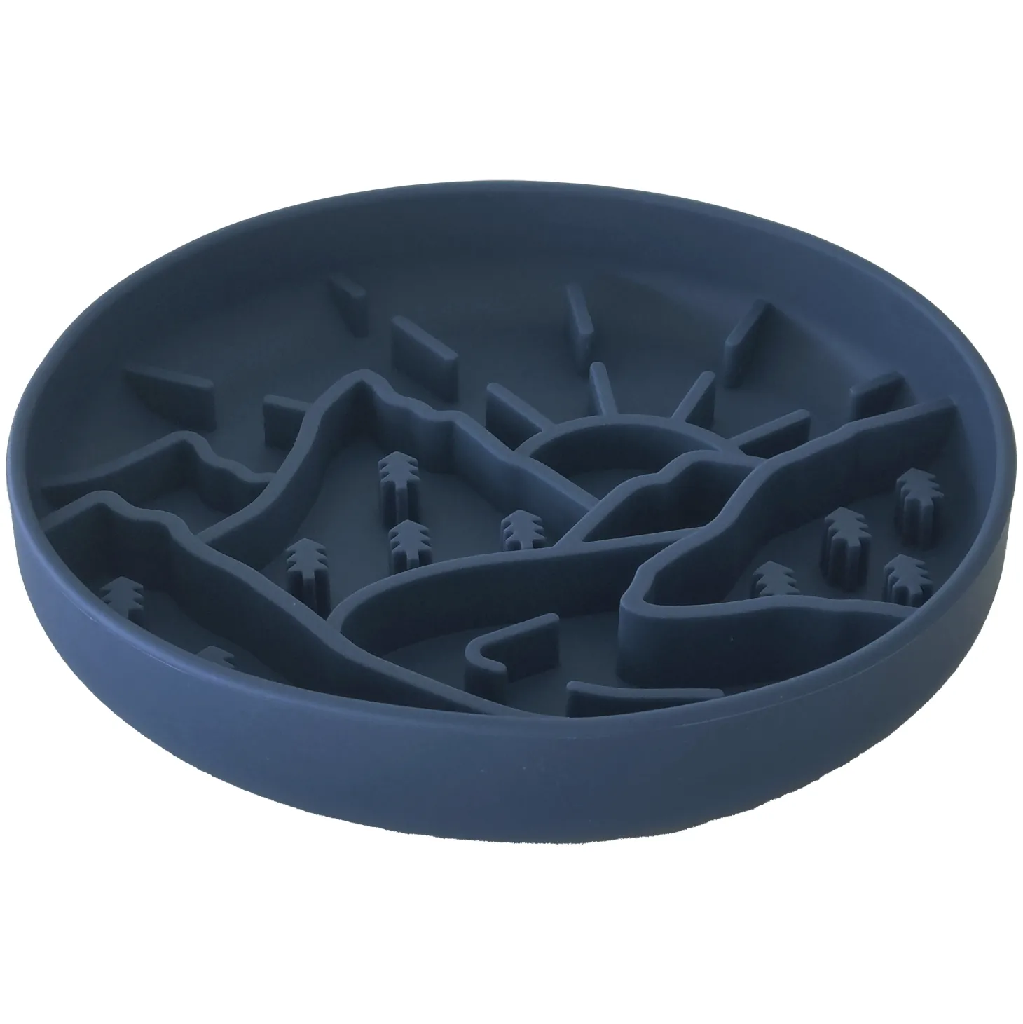 Luxe Indigo Mountain Light - Slow Feed Bowl