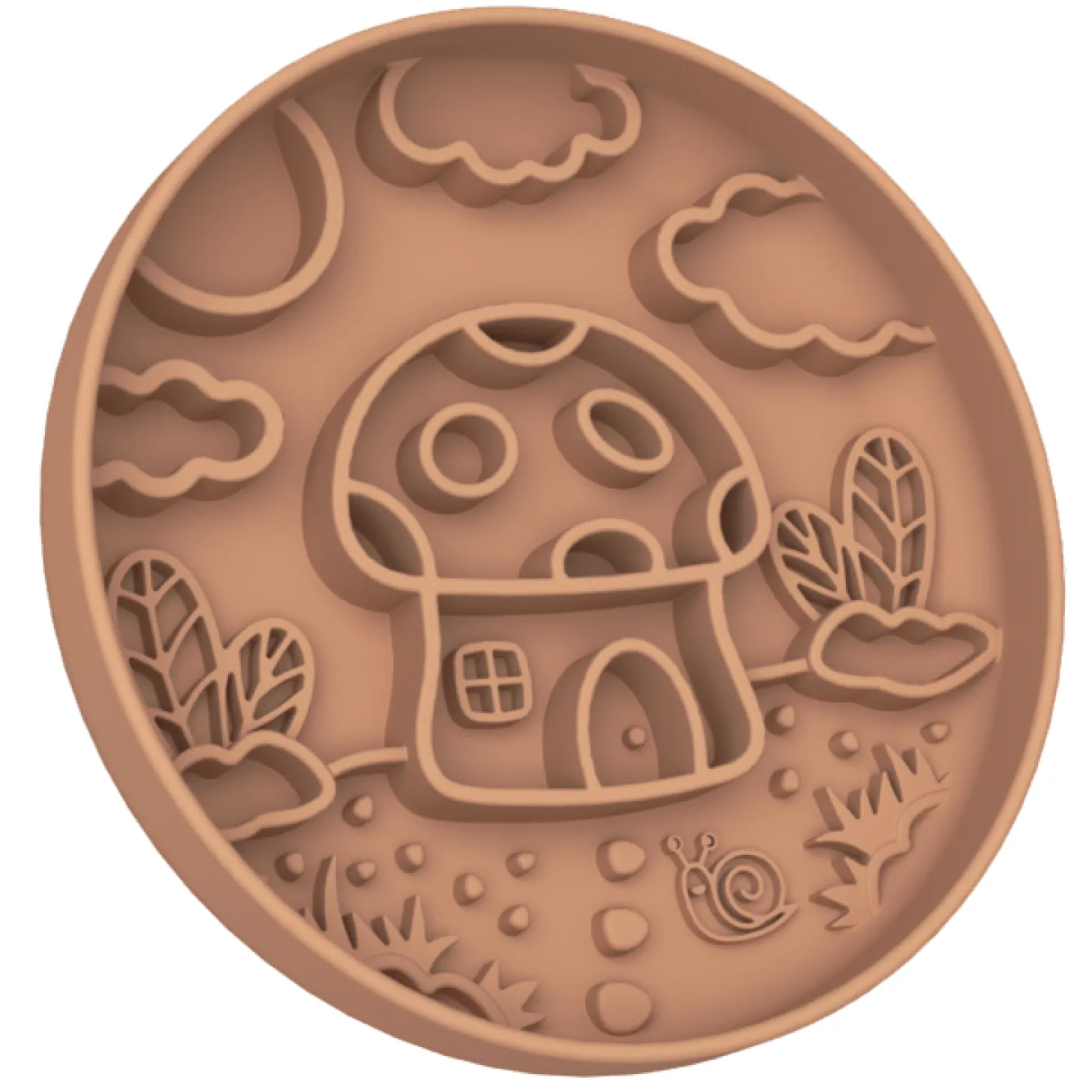 Luxe Nutmeg Mushroom - Slow Feed Bowl