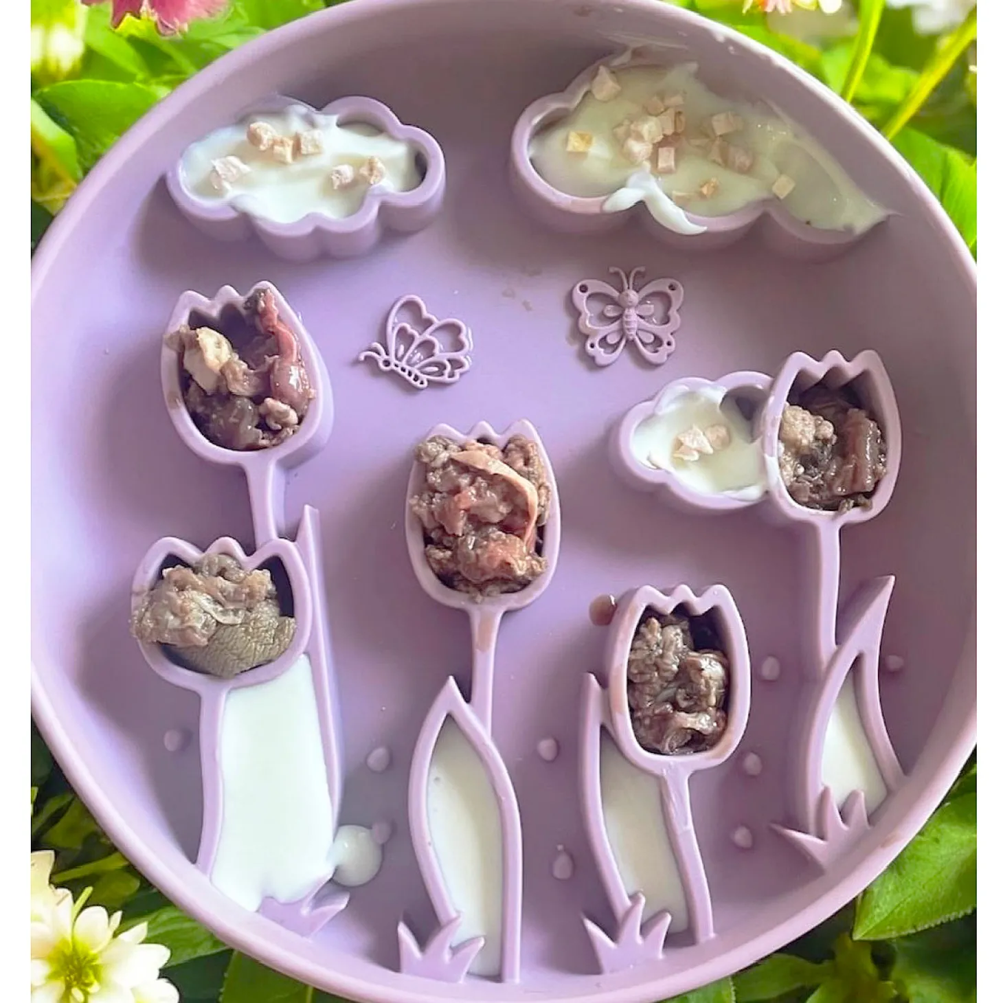 Luxe Plum Tulip Sky - Slow Feed Bowl