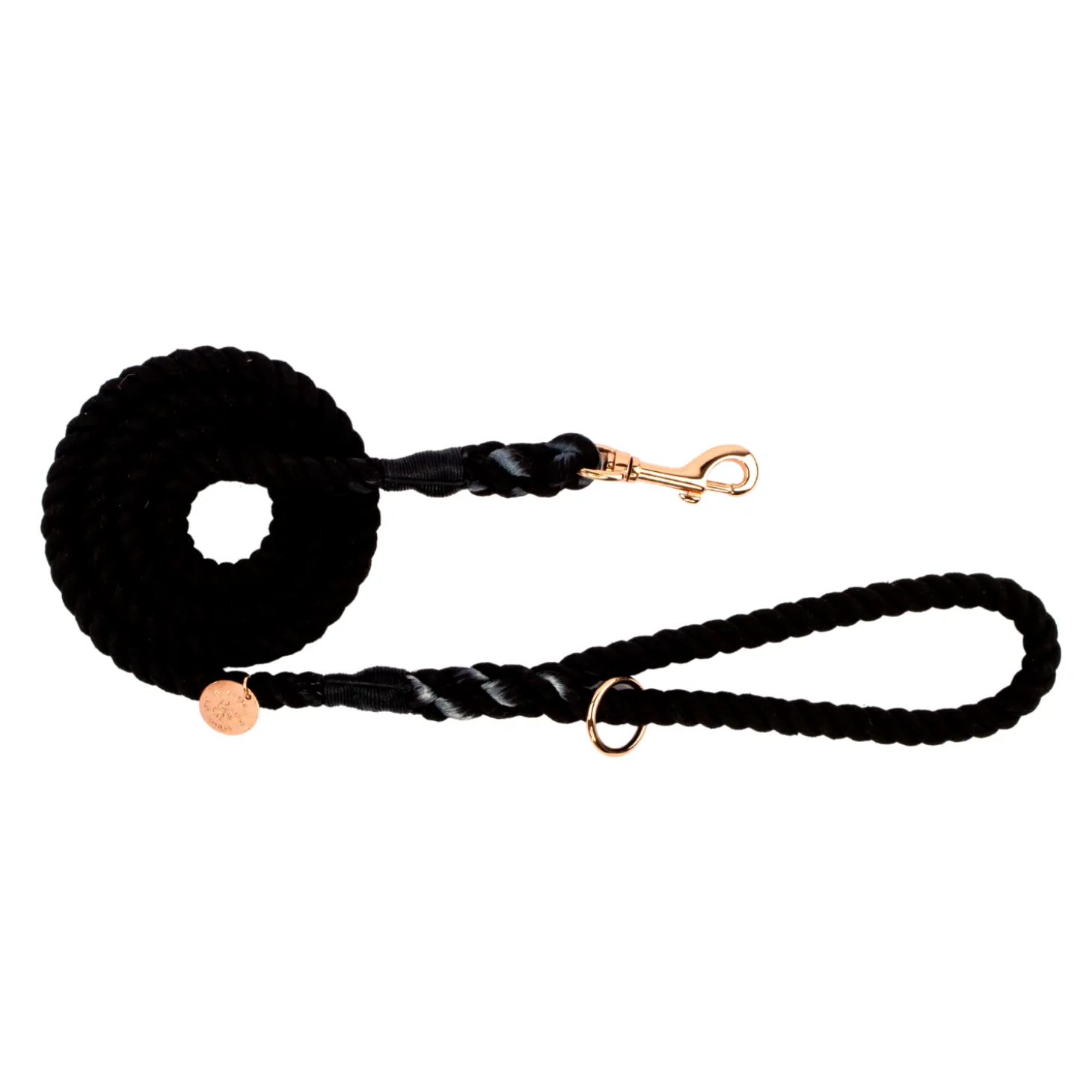 Midnight Black - Rope Dog Lead