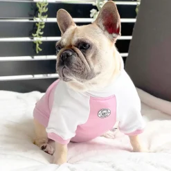 Musk Pink & White Dog Skivvie