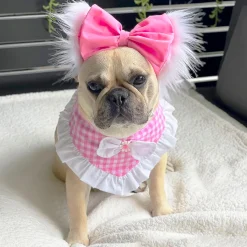 Pink Gingham Bandana