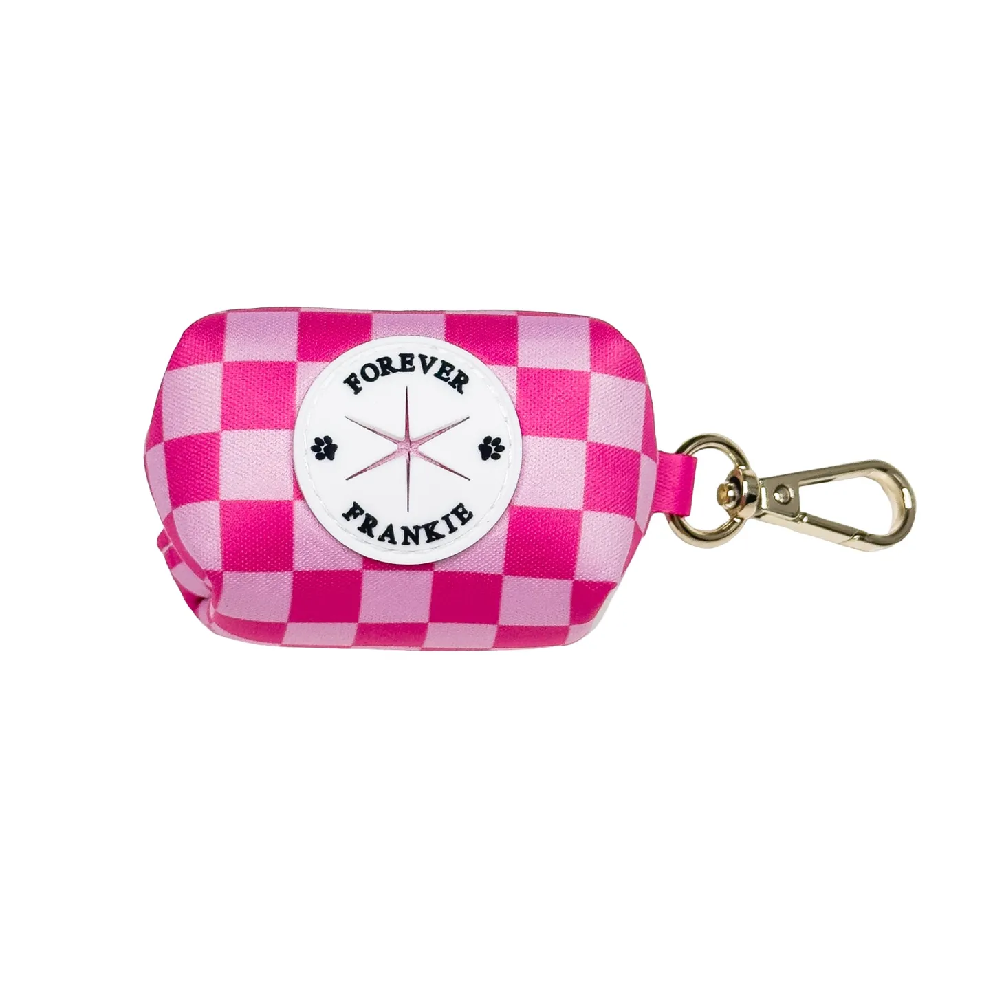 Pink Lemonade Check - Luxe Poop Bag Holder
