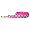 Pink Lemonade Check - Luxe Dog Lead
