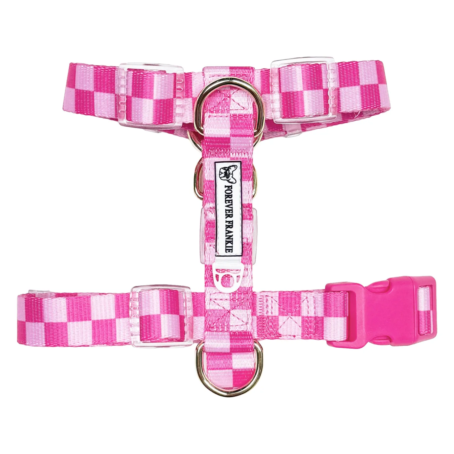 Pink Lemonade Check - Luxe Strap Harness