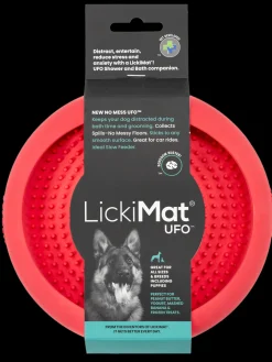 Pink Lickimat UFO Slow Food Anti-Anxiety Licking Dog Bowl
