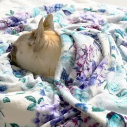Purple Floral - Extra Soft Pet Blanket