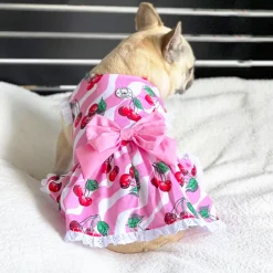 Sweet Cherry - Ruffle Dog Dress with bow (Limited Edition)