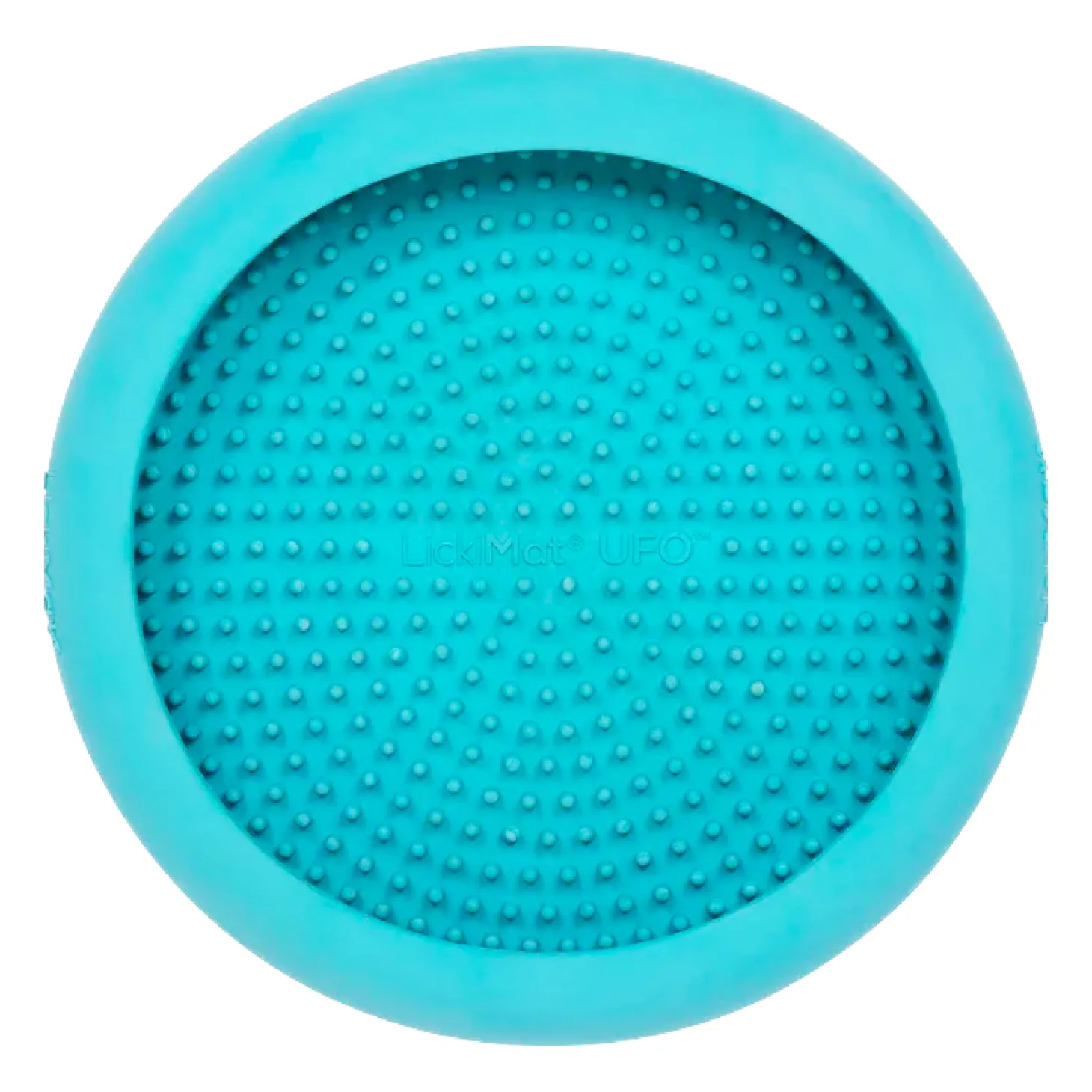 Turqouise Lickimat UFO Slow Food Anti-Anxiety Licking Dog Bowl