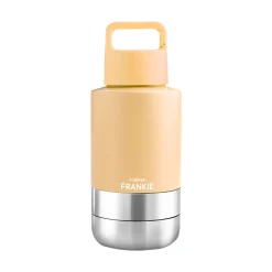 Yellow Portable Human / Dog Stainless Steel Adventure Drink Bottles