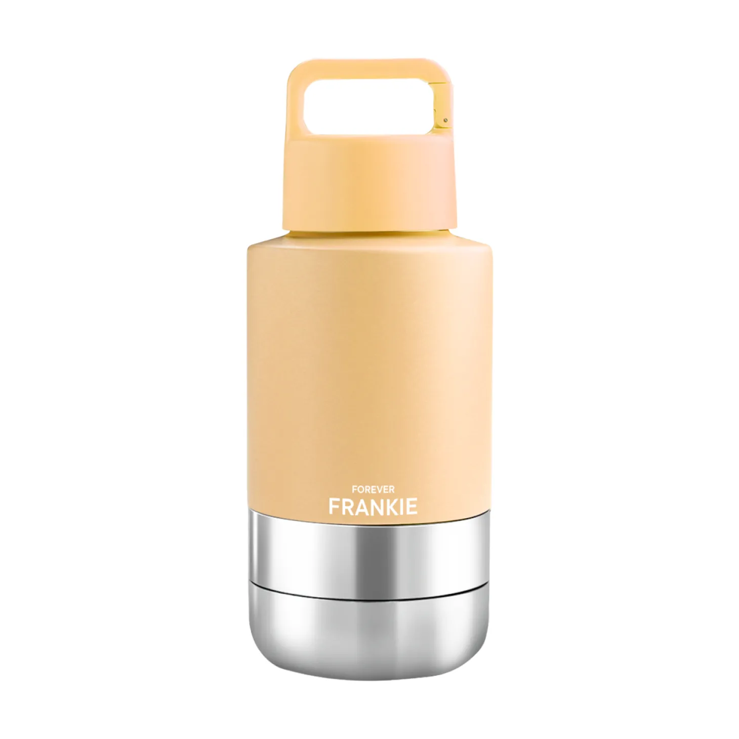 Yellow Portable Human / Dog Stainless Steel Adventure Drink Bottles